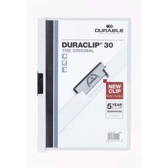 Picture of DUR DURACLIP DOC FLE A4 30 SHT WH