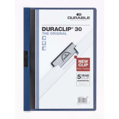 Picture of DUR DURACLIP DOC FLE A4 30 SHT DRK BLU