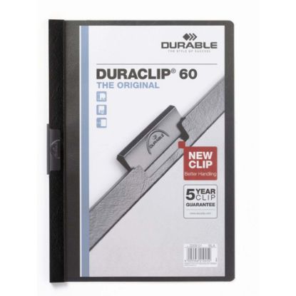Picture of DUR DURACLIP DOC FLE A4 60 SHT BLK