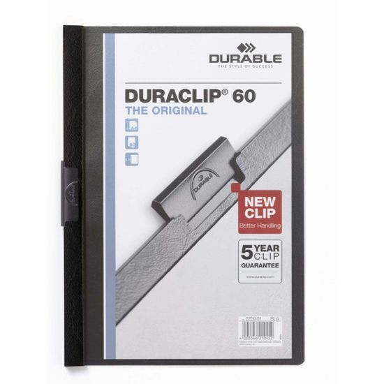 Picture of DUR DURACLIP DOC FLE A4 60 SHT BLK