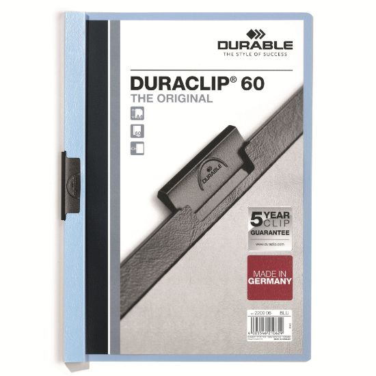 Picture of DUR DURACLIP DOC FLE A4 60 SHT BLU