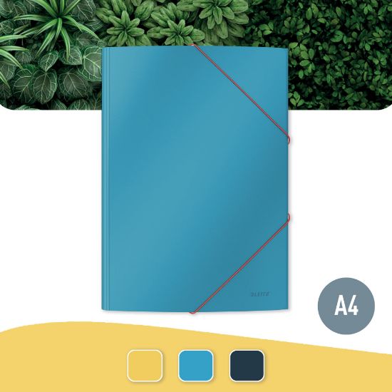 Picture of LEITZ COSY A4 CARD 3 FLAP FOLDER BLUE