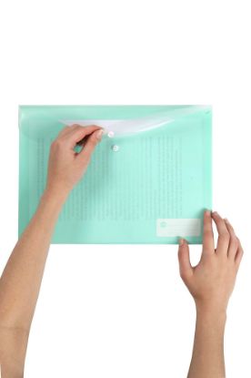 Picture of MBG DOCULOPE DOCUMENT WALLET A4 PASTEL G