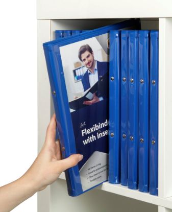 Picture of MBG FLEXIBINDER 2R 20MM A4 CLR BLU