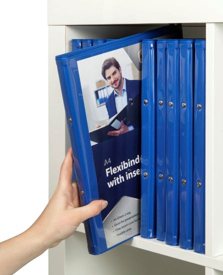 Picture of MBG FLEXIBINDER 2R 20MM A4 CLR BLU