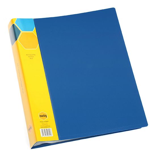 Picture of MBG A4 60 FIXED POCKET DISP BOOK BLUE