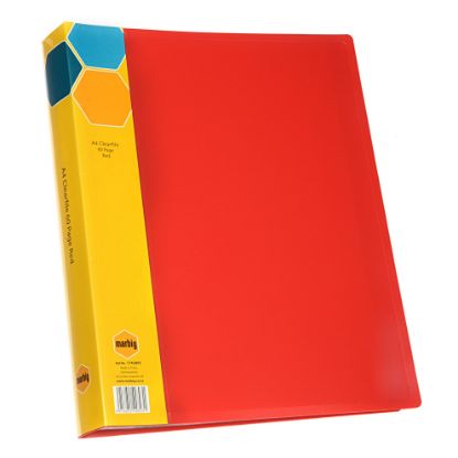 Picture of MBG A4 60 FIXED POCKET DISP BOOK RED