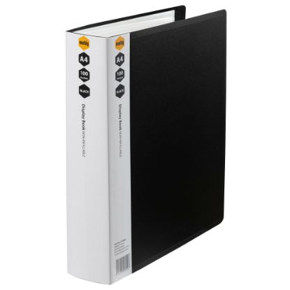 Picture of DISPLAY BOOK A4 100 PG INSERT SPINE BLAC
