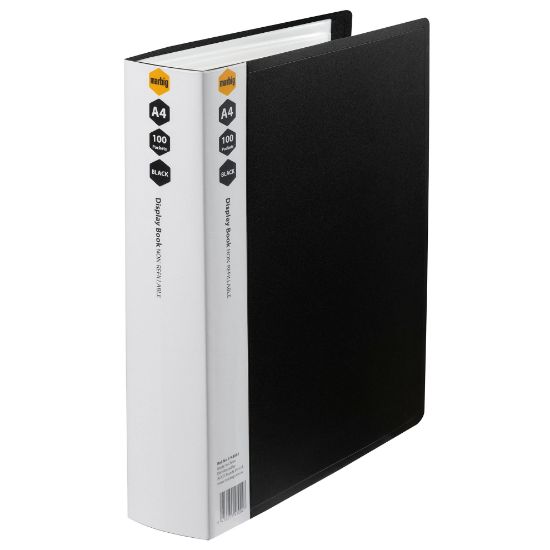 Picture of DISPLAY BOOK A4 100 PG INSERT SPINE BLAC