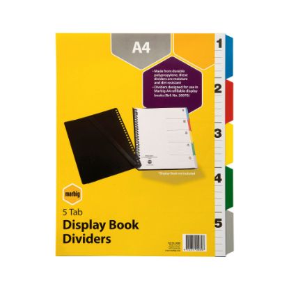 Picture of MBG DIVIDERS DISPLAY BOOK PP A4 5TAB