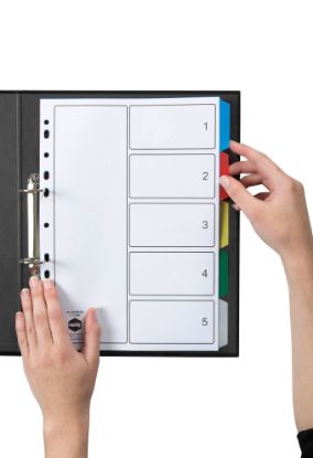 Picture of MBG DIVIDERS MULTI CLR PP A4 5TAB