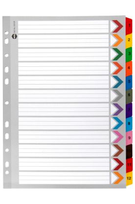 Picture of MBG DIVIDERS REINF BRD COL A4 1-12TAB
