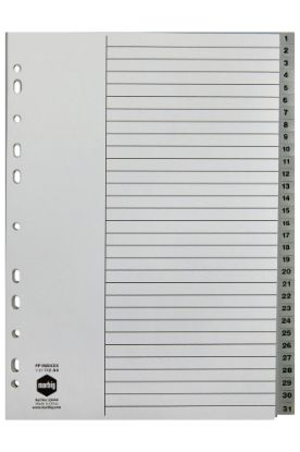 Picture of MBG INDICES GREY PP A4 1-31TAB