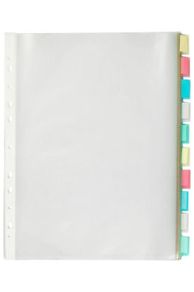 Picture of MBG DIVIDERS CLR POCKETS PP A4 10TAB