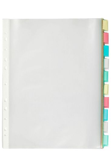 Picture of MBG DIVIDERS CLR POCKETS PP A4 10TAB