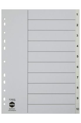 Picture of MBG INDICES WHITE PP A4 1-10TAB