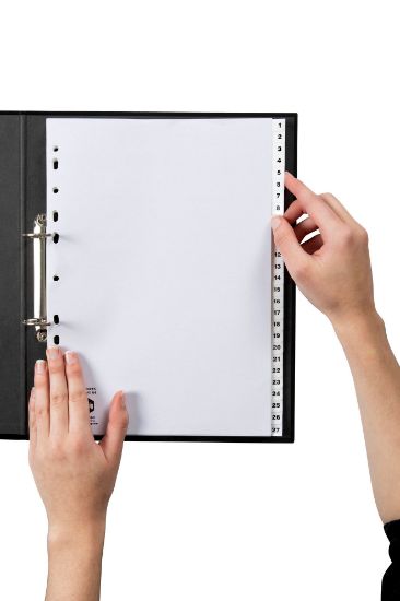 Picture of MBG INDICES WHITE PP A4 1-54TAB