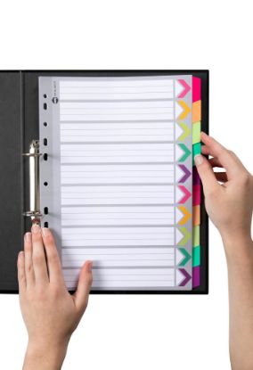 Picture of MBG DIVIDERS REINF BRD FLUORO A4 10TAB