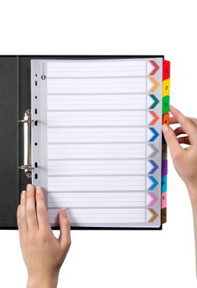Picture of MBG DIVIDERS XWIDE CLR REINF A4 1-10TAB