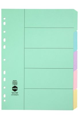 Picture of MBG DIVIDERS MNLLA A4 PSTL 5TAB
