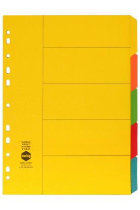 Picture of MBG DIVIDERS BRIGHTS MNLLA A4 5TAB