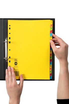 Picture of MBG DIVIDERS BRIGHTS MNLLA A4 1-20TAB