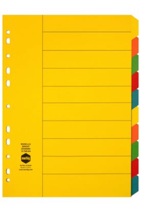 Picture of MBG DIVIDERS BRIGHTS MNLLA A4 10TAB