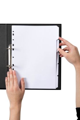 Picture of MBG DIVIDERS WHITE MNLLA A4 5TAB