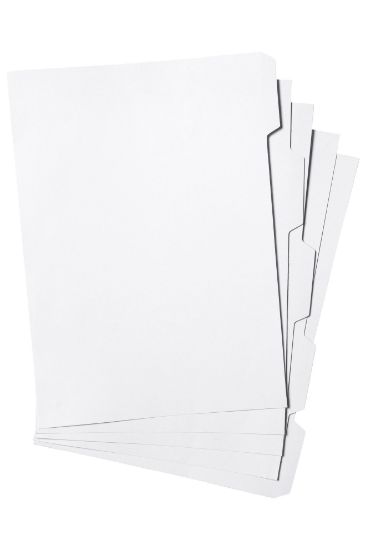 Picture of MBG DIVIDERS UNPNCHD WHITE MNLLA A4 5TAB