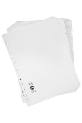 Picture of MBG DIVIDERS WHITE MNLLA A4 5TAB 20BULK