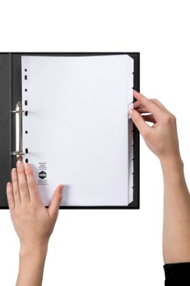 Picture of MBG DIVIDERS WHITE MNLLA A4 10TAB 20BULK