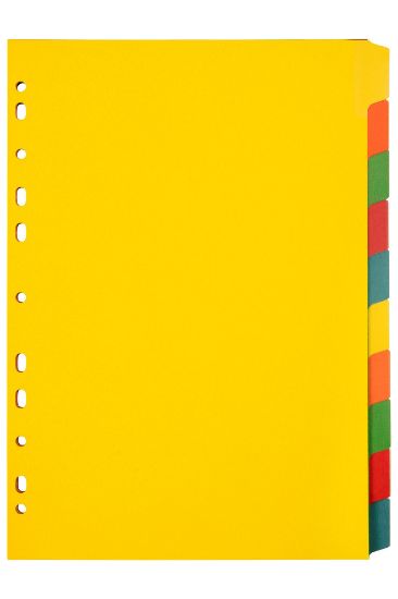 Picture of MBG DIVIDERS ERASEABLE MNLLA A4 10TAB