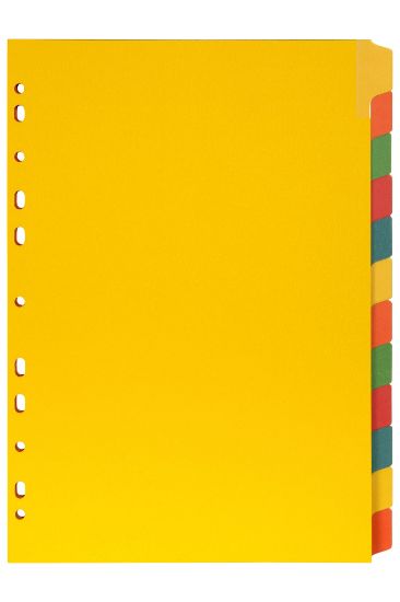 Picture of MBG DIVIDERS ERASEABLE MNLLA A4 12TAB