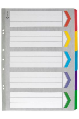 Picture of MBG DIVIDERS PRTRAIT REINF BRD A3 5TAB
