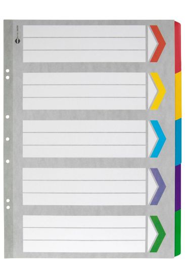 Picture of MBG DIVIDERS PRTRAIT REINF BRD A3 5TAB
