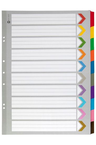 Picture of MBG DIVIDERS PRTRAIT REINF BRD A3 10TAB
