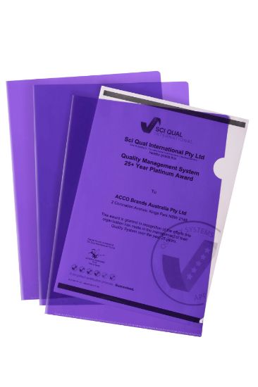 Picture of MBG FILE A4 LETTER ULTRA PP PURPLE PK 10
