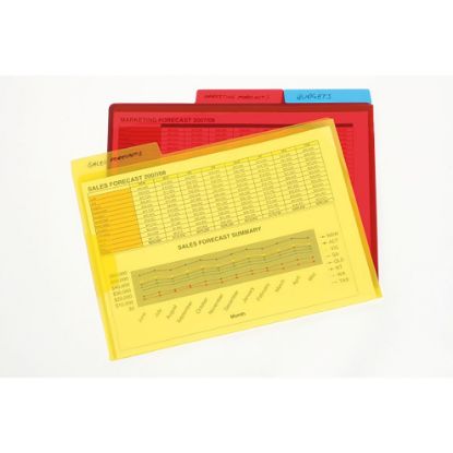 Picture of LETTER FILE W SECURE FLAP & TAB PK3 A4