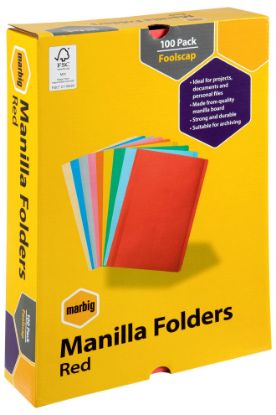 Picture of MBG MANILLA FOLDER FC BX100 RED