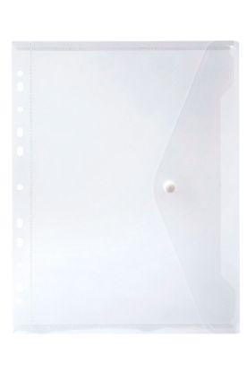 Picture of MBG BINDER POCKET BUTTON CLOSURE CLEAR