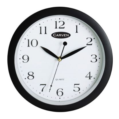Picture of CARVEN 30CM WALL CLOCK BLACK