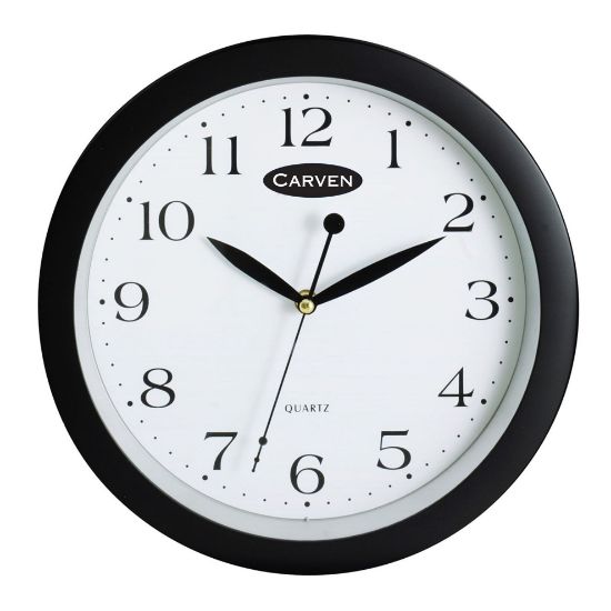 Picture of CARVEN 30CM WALL CLOCK BLACK