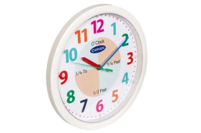 Picture of CARVEN WALL CLOCK EDUCATIONAL 300MM 12HR