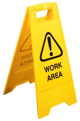 Picture of CLNLNK SFTY SIGN WORK AREA YLW