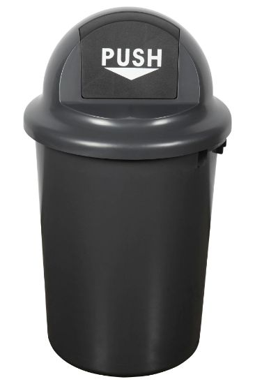 Picture of CLNLNK RBSH BIN CRCLR BLLT LID 60L GRY