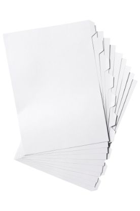Picture of MBG DIVIDRS UNPNCHD WHITE MNLLA A4 10TAB