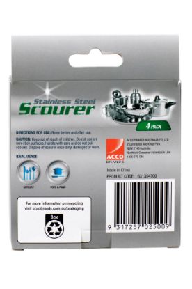 Picture of NF STAINLESS STEEL SCOURER PK4
