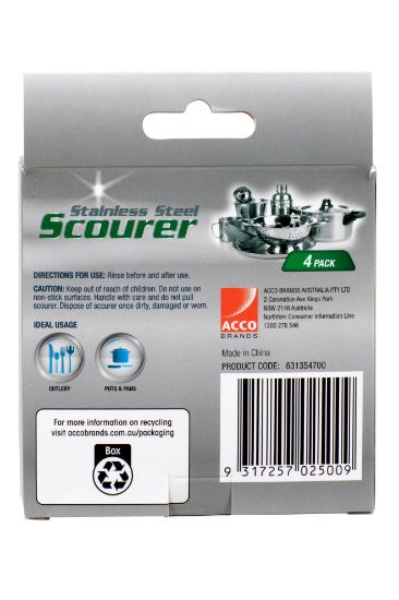 Picture of NF STAINLESS STEEL SCOURER PK4