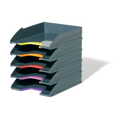Picture of DUR VARICOLOR LETTER TRAYS ASSTD SET 5