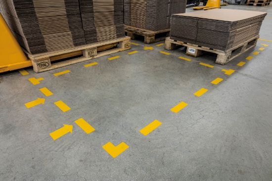 Picture of DUR FLOOR MARKING SHAPE "T" YLW PACK 10